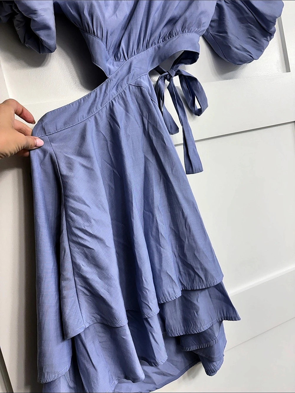 Storia Puff Sleeve Maxi Dress in Purple Size Small Like New - Picture 3 of 5